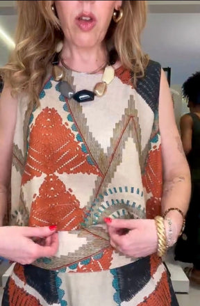 Conjunto de Saia Viscose com Seda EZILDINHA