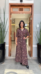 Vestido Chemisier Seda Pura Uva EZILDINHA